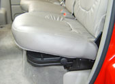 Floor trays shown under the seat
