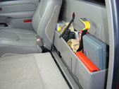 Keep your valuables safely hidden behind your backseat