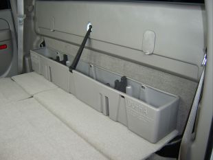 DU-HA Behind-The-Seat Storage Unit fits 00-07 Chevy Silverado/GMC Sierra 1500HD 2500HD 3500HD Crew Cab | Black Heavy-Duty Back Seat Organizer | 10013