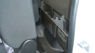 DU-HA Behind-The-Seat Storage Unit fits 07-19 Chevy Silverado/GMC Regular Cab Models - Heavy-Duty Back Seat Organizer | Black 10058