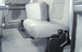 Seats shown with one seat up 