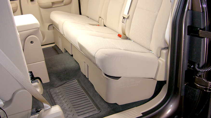 Lt Gray DU-HA Under Seat Storage Fits 07-13 Chevrolet/GMC Silverado/Sierra Extended Cab Part #10046 